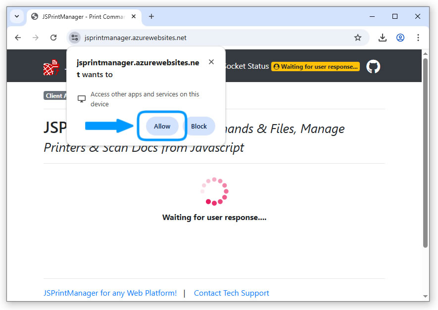 Chrome Local Network Access popup