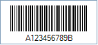 Sample of a Codabar Barcode