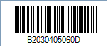 Codabar Barcode - Code property = 2030405060