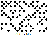 DotCode Barcode - Code property = ABC123456