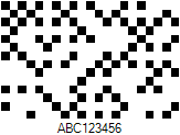 DotCode Barcode - Code property = ABC123456 with Square modules