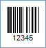 Sample of an EAN/UPC Add On 5 Barcode