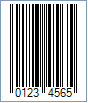 Ean-Velocity Barcode - Code property = 123456 and AddChecksum property = True