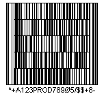 HIBC LIC CodablockF Barcode - Code property = A123PROD78905/10#494121523#SN654