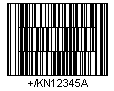 HIBC PAS CodablockF Barcode - Code property = KN12345