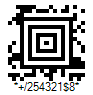 HIBC PAS Aztec Code Barcode - Code property = 254321(1DIP98760)