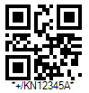 HIBC PAS QR Code Barcode - Code property = KN12345