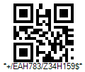 HIBC PAS QR Code Barcode - Code property = EAH783/Z34H159