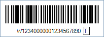 ISBT 128 Barcode - Code property = W12340000001234567890 (DIN 1234567890) and Isbt128DataStructure property = DS019