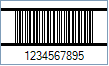 Sample of an Interleaved 2 of 5 Barcode with Bearer Bars