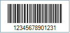Interleaved 2 of 5 Barcode - Code property = 1234567890123