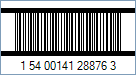 ITF-14 Barcode - Code property = 1540014128876 and BearerBarStyle property = Frame and HorizontalRules