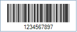 MSI Barcode - Code property = 123456789