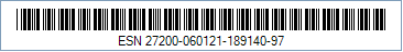 Sample of a Numly Number Barcode