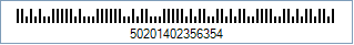 PLANET Barcode - Code property = 5020140235635 and AddChecksum property = True