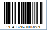 Swiss PostParcel Barcode - Code property = 993413796700168509