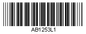 TriOptic Barcode - Code property = AB1253L1
