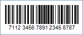 Example of a USPS Package Identification Code Barcode (USS Code 128) barcode image
