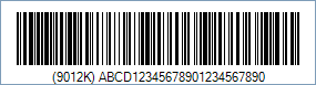 VICS SCAC PRO Barcode - Code property = ABCD12345678901234567890