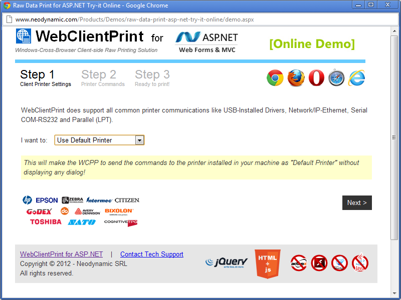 WebClientPrint for ASP.NET 2.0