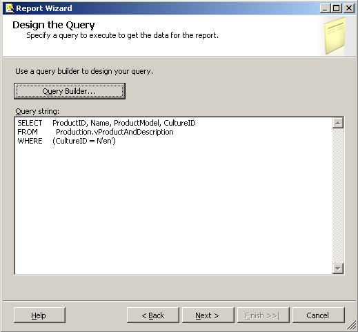 Visual Studio - Report Wizard