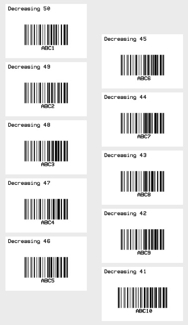 A label using Counters feature