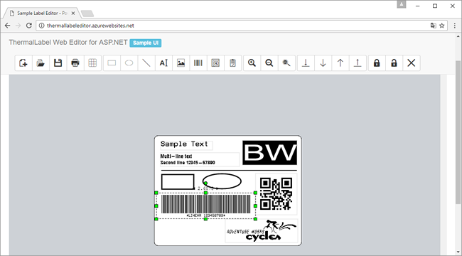 Web Label Editor