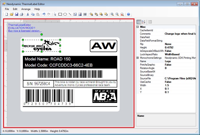 Windows Label Editor