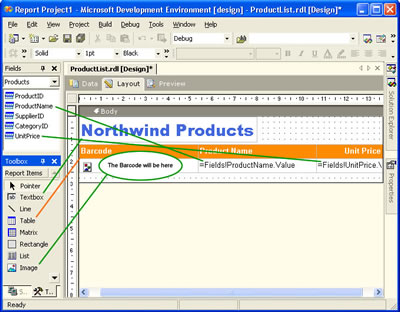 Reporting Services - Product list report layout