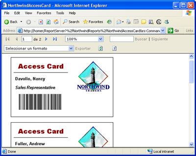 Reporting Services - Access Card Deployment