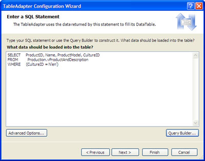 TableAdapter Configuration Wizard