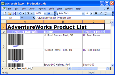 Report Server Project Barcode Sample