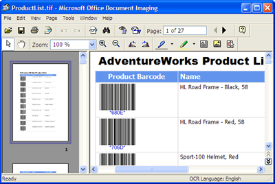 Report Server Project Barcode Sample