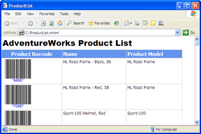 Report Server Project Barcode Sample