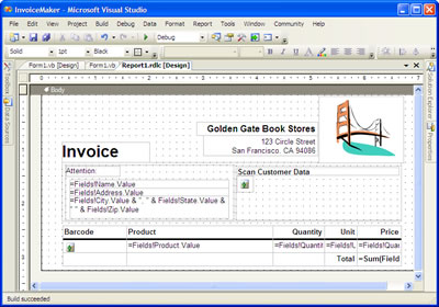 InvoiceMaker - Microsoft Visual Studio