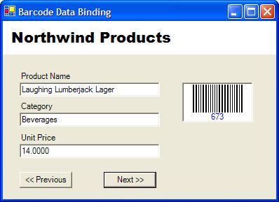 Barcode Data Binding