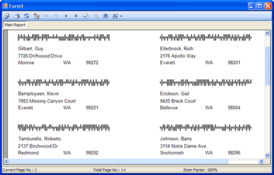 Avery address labels with USPS barcode images in Crystal Reports for .NET Windows Forms
