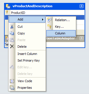 Adding a new Column to the DataTable for barcoding purpose