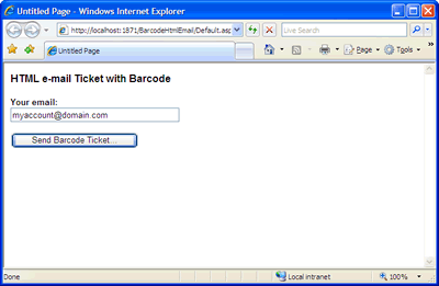 HTML e-mail Ticket with Barcode