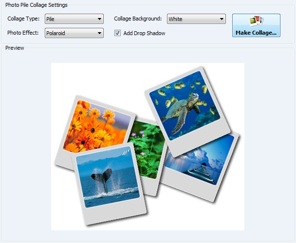 Collage Settings and Imaging Effects provided by ImageDraw