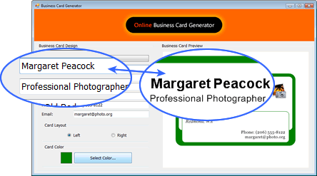 .NET Business Card Generator