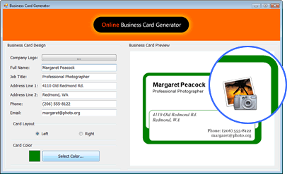 .NET Business Card Generator