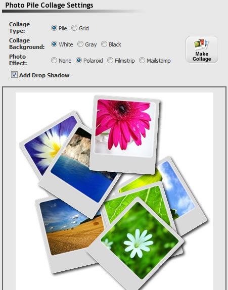Collage Settings and Imaging Effects provided by ImageDraw