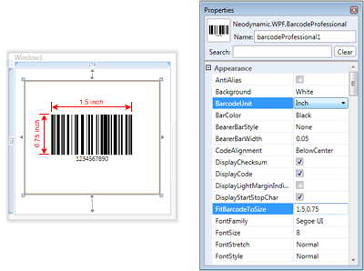 Fitting Barcode to desired size at design time in VS 2008