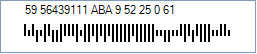 Australia Post 4-State barcode images - Code property = 5956439111ABA 9