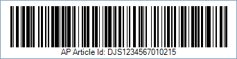Sample of an Australia Post Domestic eParcel Barcode