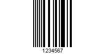 Channel Code Barcode - Code property = 1234567