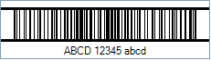 Sample of a Code 128 Barcode with Bearer Bars
