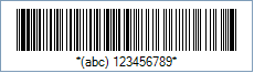 Code 93 Barcode - Code property = (abc) 123456789