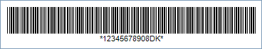 Sample of a Danish Postal 39 Barcode